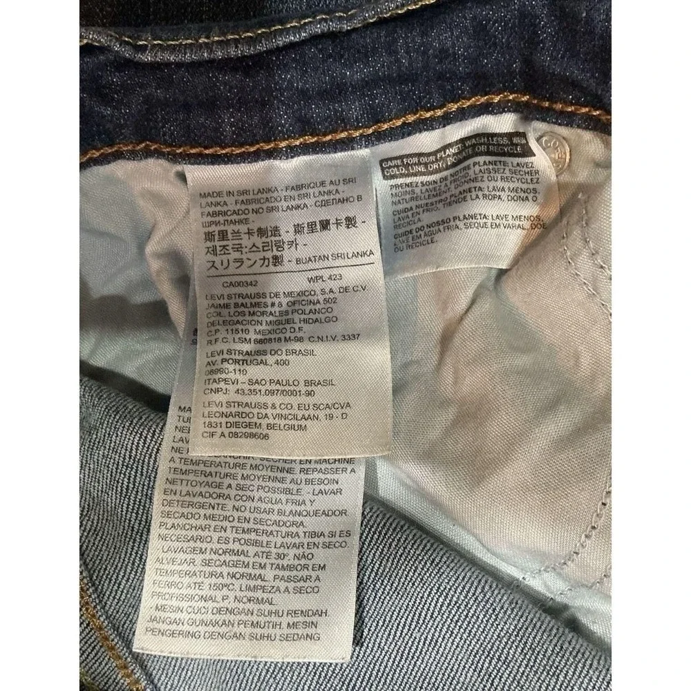 Levis 505 Jeans Mens 32 Blue Straight Dark Wash Denim
